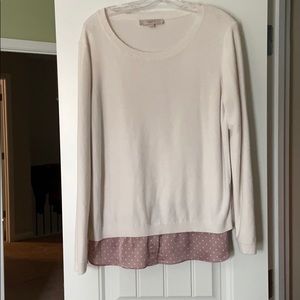 Loft mixed media sweater